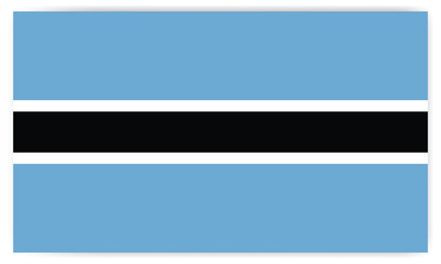 Obraz premium Botswana flag. The correct proportions and color
