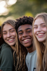 Naklejka premium Happy young people