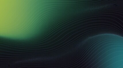 Abstract green teal waves. Serene flowing lines evoke calm;  a visual representation of tranquility and fluidity.