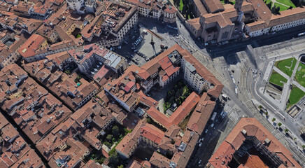 Italy, Florence, bird's-eye view, in summer