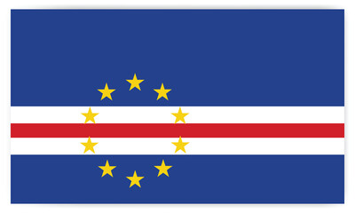 Cabo Verde flag. The correct proportions and color
