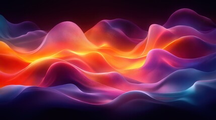 Obraz premium Abstract Wavy Pattern with Vibrant Red, Orange, Yellow, and Purple Hues