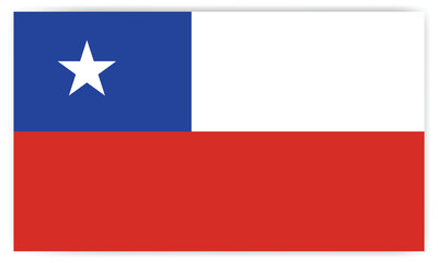 Chile flag. The correct proportions and color