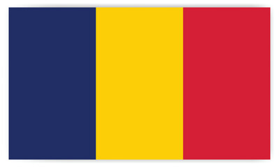 Chad flag. The correct proportions and color