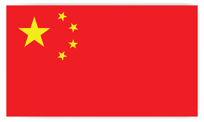 China flag. The correct proportions and color
