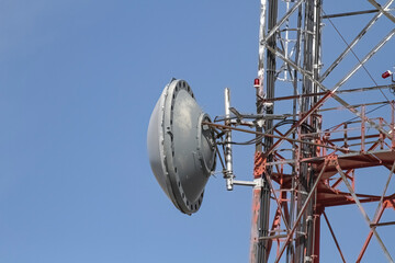 Old  communication antenna closeup