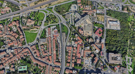 Italy, Florence, bird's-eye view, in summer