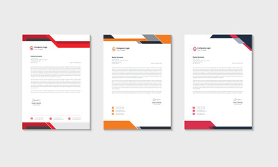 Modern Creative & Clean business style letterhead bundle of your corporate project design.set to print with vector & illustration. corporate letterhead bundle.