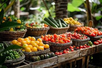 Vibrant Farmers Market Display
