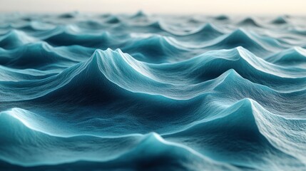 Obraz premium Abstract Blue Water Waves with Textured Surface