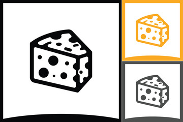 Slice Cheese texture logo design