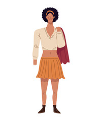 woman character wearing summer clothes
