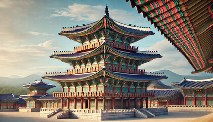 Obraz premium Korean traditional architecture