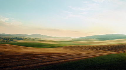 Obraz premium sunrise over the field