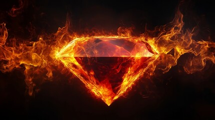 Diamond shaped fire frame generative ai