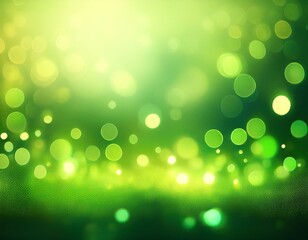 Obraz premium glowing background, green color, bokeh effect