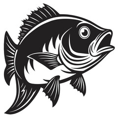 black and white background fish vector