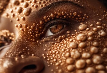 macro shot showcasing array diverse skin textures soft neutral background detailed visual contrast study, diversity, tone, pattern, smooth, rough, glossy