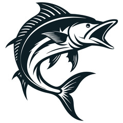 black and white background fish vector