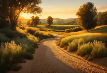 Obraz premium captivating views gravel roads adorned textures under gentle natural illumination highlighting earthy tones rugged details, nature, path, stone, surface