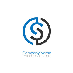 S letter logo colourful design with eps file file