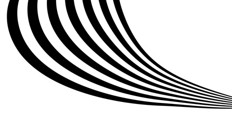 Naklejka premium Sense of perspective line. abstract wavy stripes and lines flow. Abstract background illusion