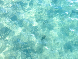 Texture of blue calm water creates a serene and peaceful background. The natural beauty of water reflects the essence of nature, evoking a sense of tranquility reminiscent of the sea.