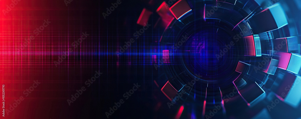 Poster digital background perfect for tech processes, neural networks, artificial intelligence, data transf