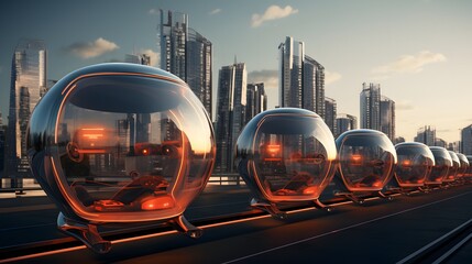 A Glimpse of the Future: Hovering Pods in the City