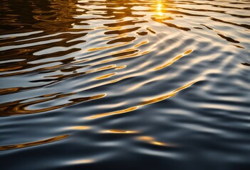 flowing movement dynamic ripples over calm water surface reflections light nature, fluid, serenity, beauty, luminance, shine, undulation, glimmer, pattern