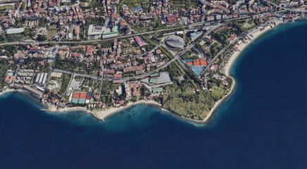 Reggio Calabria's Coastline from Above: Ionian Sea and Urban Landscape