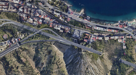 Reggio Calabria's Coastline from Above: Ionian Sea and Urban Landscape
