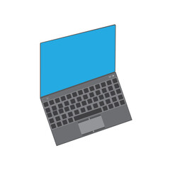 Smooth laptop vector design ideal for tech visuals