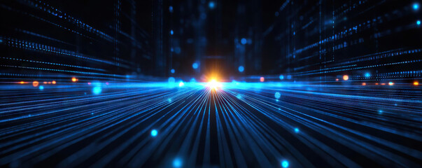 Digital background perfect for tech processes, neural networks, artificial intelligence, data transfer and security, digital storage, multimedia presentations, scientific studies, education, etc.