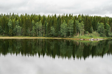 Moody lake in North Norway