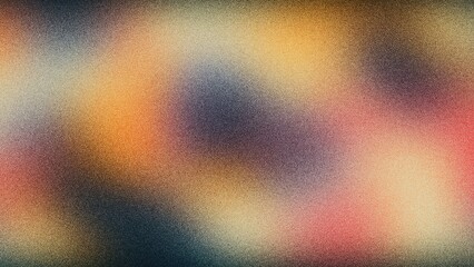 Soft orange, red, and blue gradient background with grainy texture, evoking a warm, blurred abstract look, Grainy gradients style, vintage noise, abstract background
