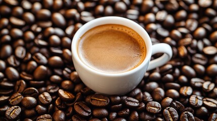 Decaffeinated coffee: A cup of decaf coffee, emphasizing the same rich flavor as regular coffee, but without the caffeine, catering to those who prefer or need to avoid caffeine.