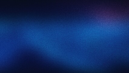 Fototapeta premium Deep blue gradient background with purple accents, creating a tranquil and mysterious abstract look. Grainy gradients style, vintage noise, abstract background