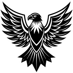 eagle icon vector silhouette 