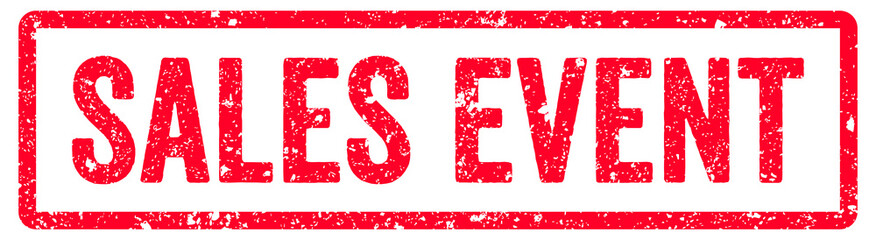 Sales Event Stamp Transparent Seal, Red Grunge Sales Event Word Rubber Stamp Seal
