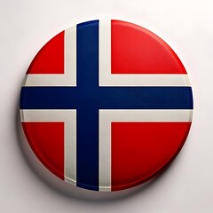 Round icon of the Norway flag