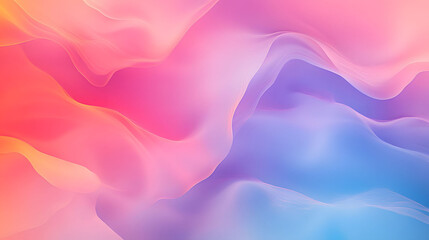 Obraz premium Abstract Colorful Wave Background with Silk-like Texture and Soft, Flowing Motion in Vibrant Hues of Blue, Pink, and Purple