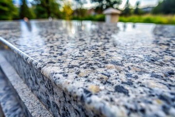 Closeup of Gray Granite Texture with Complex Patterns for High Depth of Field Photography