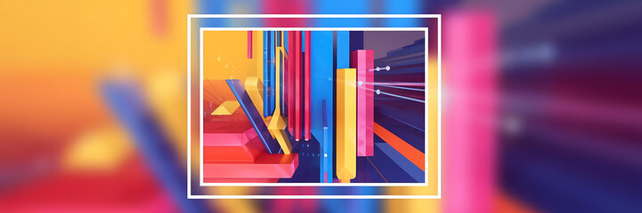 Abstract geometric shapes in red and yellow  vibrant and modern  for a website or social media background   