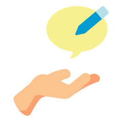 giving review flat icon