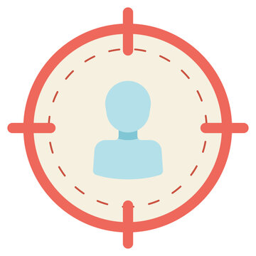 recommend clip art: target consumer flat icon