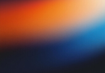 Obraz premium Color gradient background grainy orange blue black white noise texture abstract backdrop