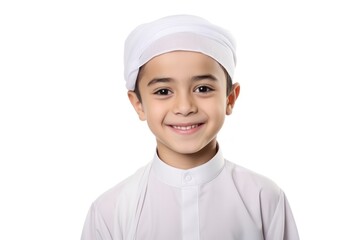 Boy smiling portrait smile white background.
