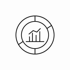 analytics chart icon sign vector