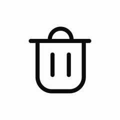 delete trash bin icon sign vector